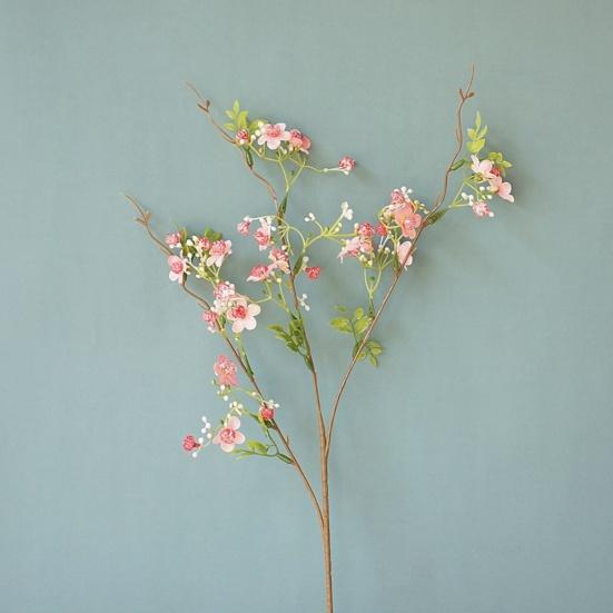 Faux Silk Flower Decorative No-withering Pastoral Practical Simulation Plum with Leaves Vines Home Decor