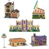 MOC Simpsinged Anime Modular City Street View Springfield Elementary School Building Blocks Model Moe's Tavern Bricks Kids Toys