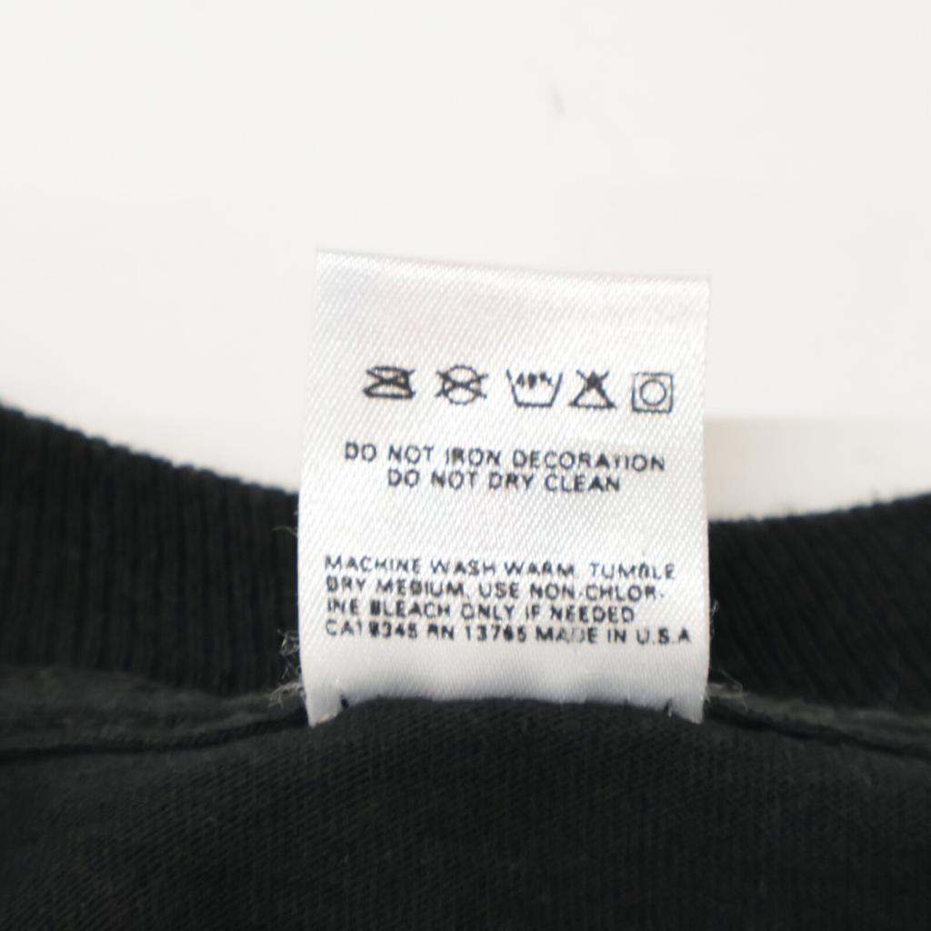 FRUIT OF THE LOOM Black 90's Single Stitch Social Tees Inc. Print T-Shirt Tops L blackUsed