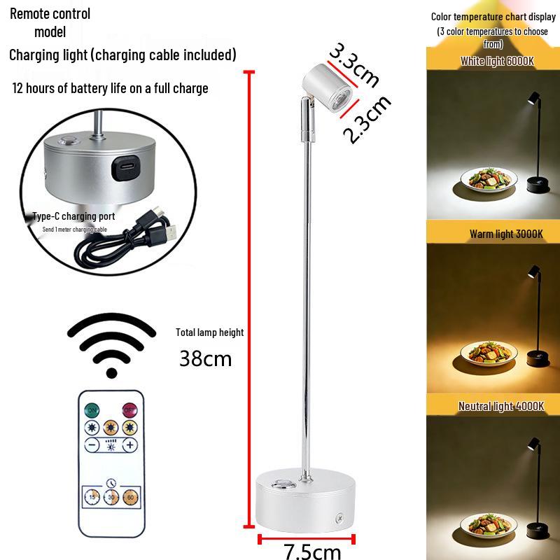Remote-Controlled Long-Life Charging Spotlights for Jewelry Display Cases