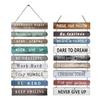 Inspirational Wall Art Decor Rustic Wall Hanging Plaque Farmhouse Wooden Door Sign Inspiring Positive Quotes Wall Decor for Office Bedroom Living Room