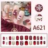 Winter Sweet Cartoon Christmas Wearing Nails Snowflake Santa Claus Nail Art Fake Nail Patch Christmas Collection