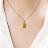 Gold Square O-Chain Necklace for Women - Versatile Light Luxury Pendant Clavicle Jewelry