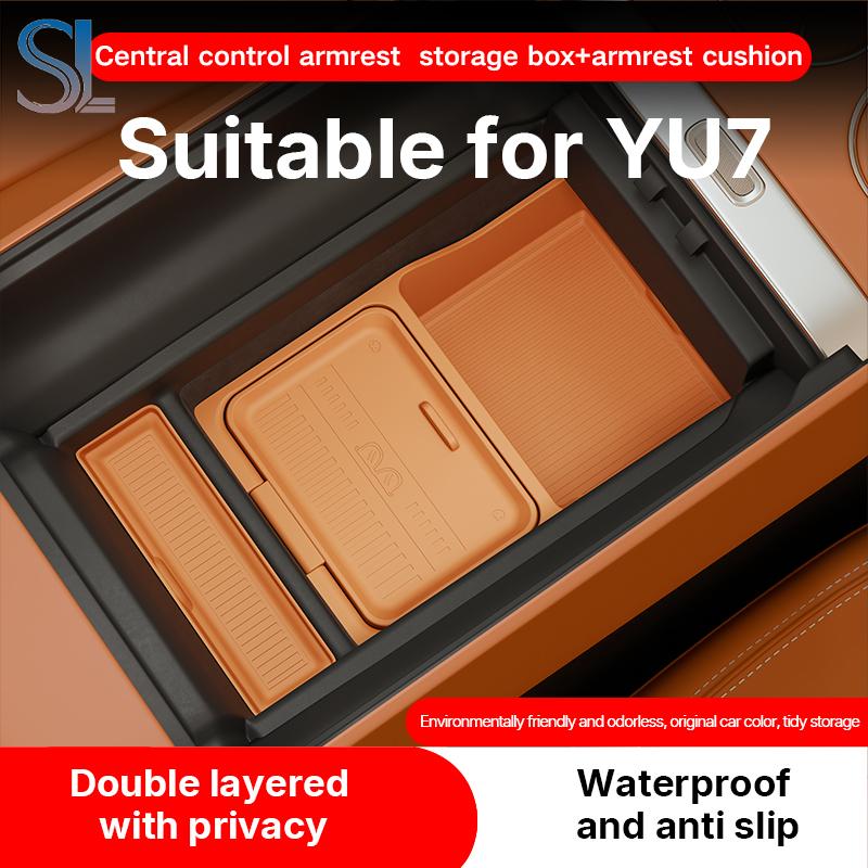 Custom Central Armrest Storage Box For Xiaomi Yu7 2025 2026 Center Console Organizer Containers Tray Interior Accessories