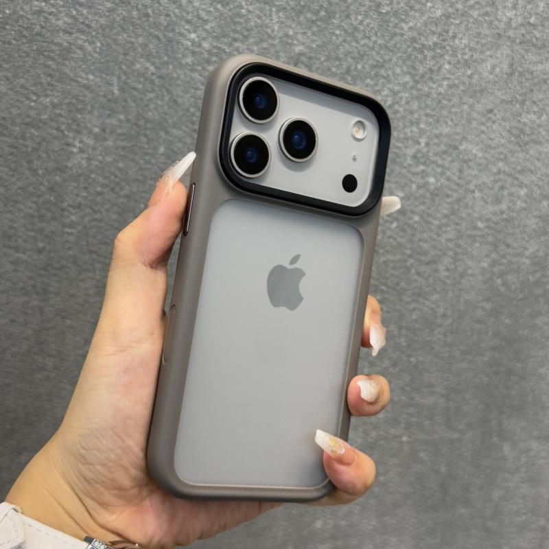 Luxury Matte Translucent Phone Case For iPhone 17 Pro Max 17 Air Camera Control Button Shockproof Bumper Protection Back Cover