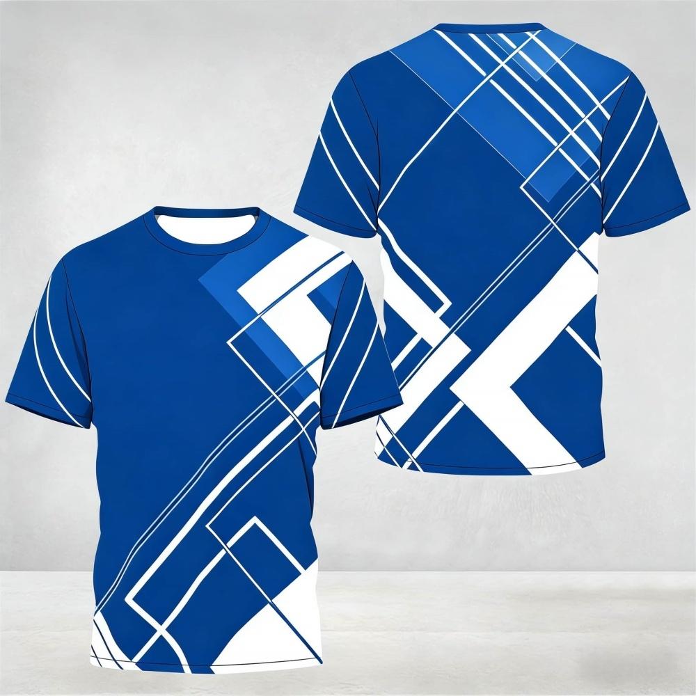 Fashionable Men's Summer Table Tennis Training Shirt T-Shirtl Outdoor Tennis Uniform O-Neck Short-Sleeved Table Casual Loose Top