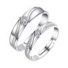 2pcs 925 Silver Couple Rings Zircom For Women Man Exquisite Student Girlfriend Silver Jewelry Accessories Wedding R51