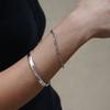 OURPIERRE HAMMERED CUFF BRACELET SILVER
