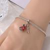 Pendant Charm Bead Copper Red Queen Magic Key Beads Fit Original Bracelet For Jewelry Making Valentine'S Day Gift
