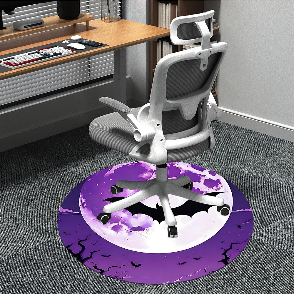 

1pc Moon Bat Office Round Area Rug, Under Office Chairs Bedroom Living Room Home Decor, Room Deco, Available in Various Sizes L1024328 80cm by 80cm