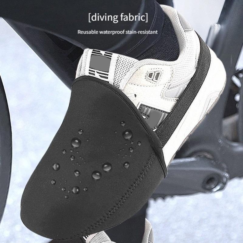Waterproof Windproof Neoprene Shoe Covers with Elastic Band Thermal Insulation Half Shoe Covers for Cycling Daily Use