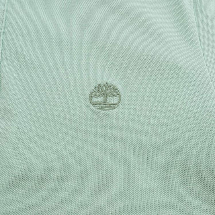 Timberland Striped Outdoor Casual Slim Fit Breathable Short Sleeve Polo Shirt Men Polo Shirts Embossed-Green A628N-ENE