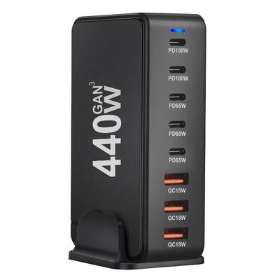 440W GaN USB Typ C Mehrport Desktop Reise-Ladegerät Adapter PD-Ladegerät Büro Heim-Ladegerät Für US EU UK AU Stecker