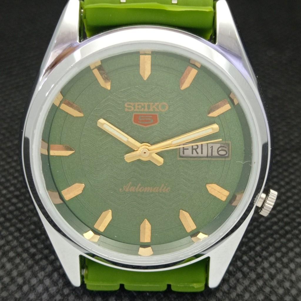 REFURBISHED VINTAGE SEIKO 5 AUTOMATIC JAPAN MENS D/D GREEN WATCH 603-a313722-9 SKU603-a313722