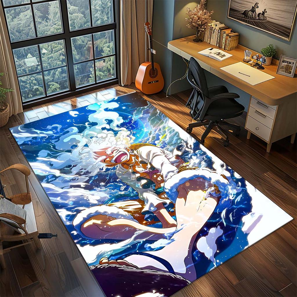 One Piece Anime Rug Carpet Large Area Rug Non Slip Washable Floor Mat Gamer Room Bedroom Home Decor -QJY