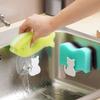 Kitchen Sponge Holder, 2PCS Cute Cat Shape Sponge Holder - Sink Addy with Quick Drying Rack for Kitchen & Bathroom Storage