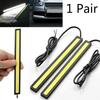1pair Waterproof 12V DRL COB Light Bar Strip White for Caravan Boat Car Truck
