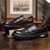 Handmade One-Pedal Loafers Men'S Genuine Leather Retro Breathable Soft-Soled Lazy Casual Leather Shoes Men'S British Men'S Shoes