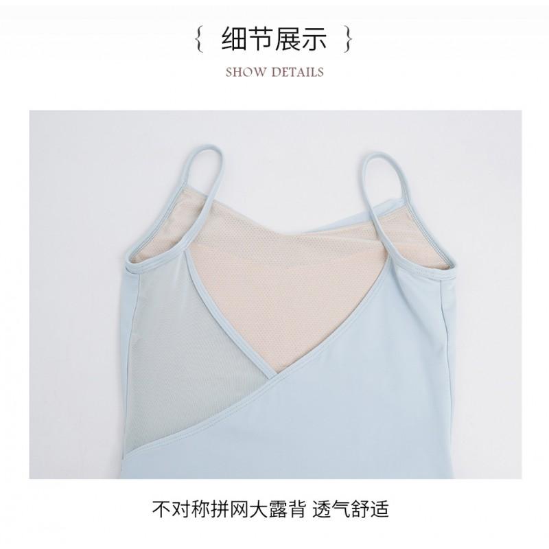 Womens Ballet Leotard With V-Neck Strap Design Dance Training Yoga Gym Fitness Nylon Spandex Stretch Bodysuit In Solid