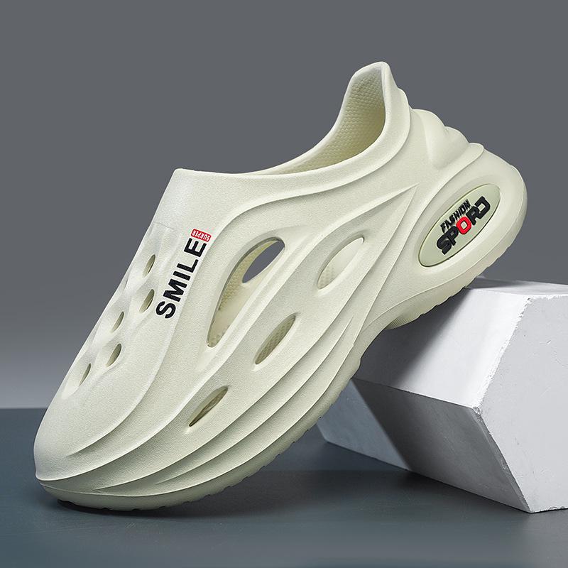 2025 Summer Men s Outdoor Non-slip Odor-proof Beach Sandals with Thick Soles (Cai Shi Gan Comfort) 44