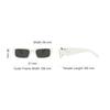 Prada Solid Design Rectangular Sunglasses Men sunglasses White PR27ZSF17K08Z55