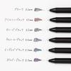 Pentel Energel Ballpoint Gel Black Black Set Knock-Style Pen, Ink, Colors, 0.5mm, Barrel, BLN75A-6, 6-Color