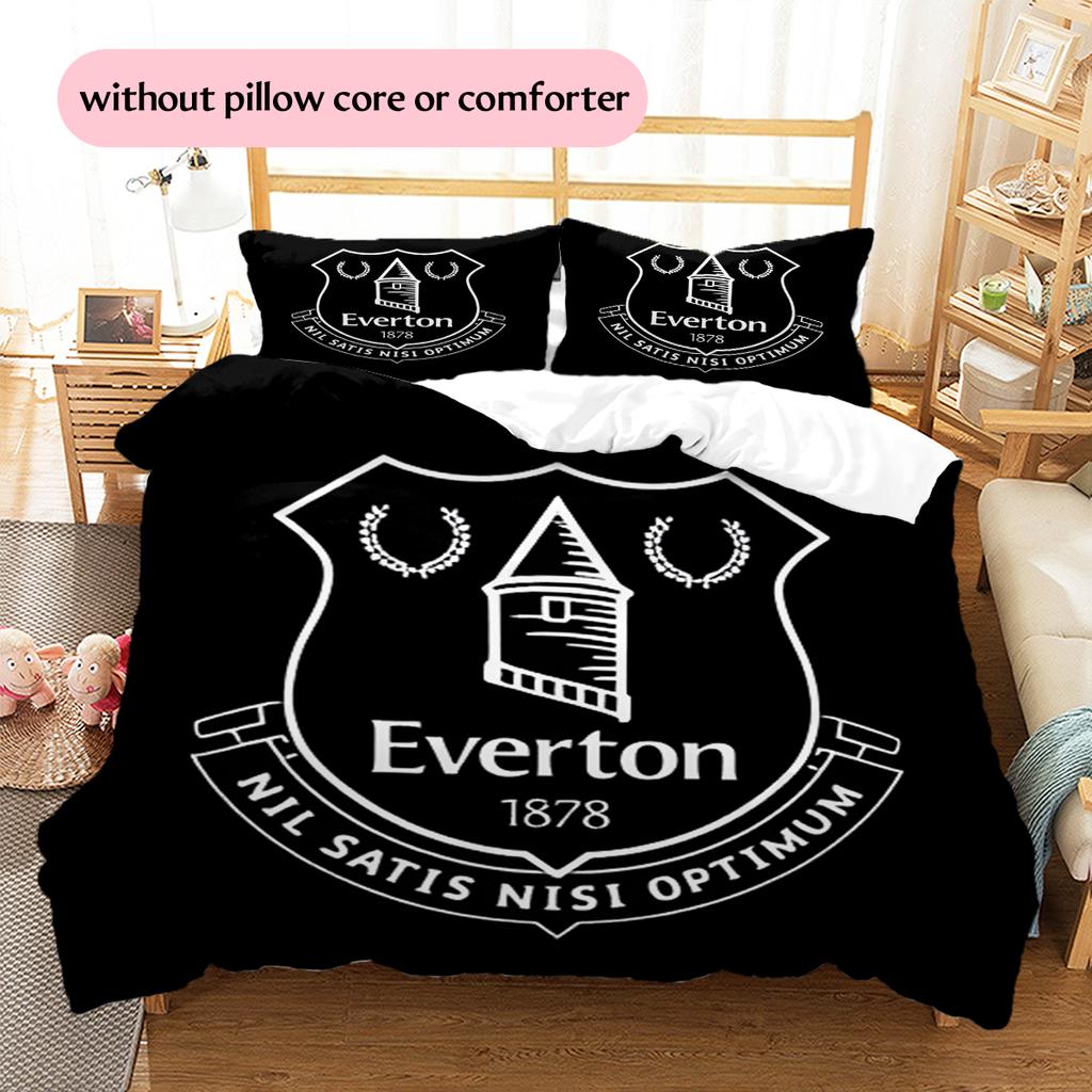 Everton FC Pattern Bedding Home Decoration Birthday Gift (1 * duvet cover + 2 * pillowcase, without core)