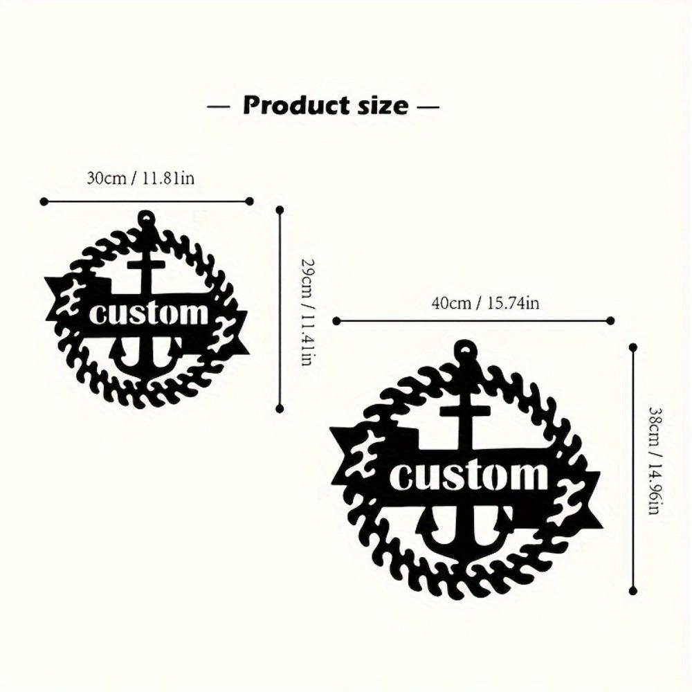 Vintage Nautical Metal Wall Sign Cast Iron Boho Coastal Decor Home Art 30cm