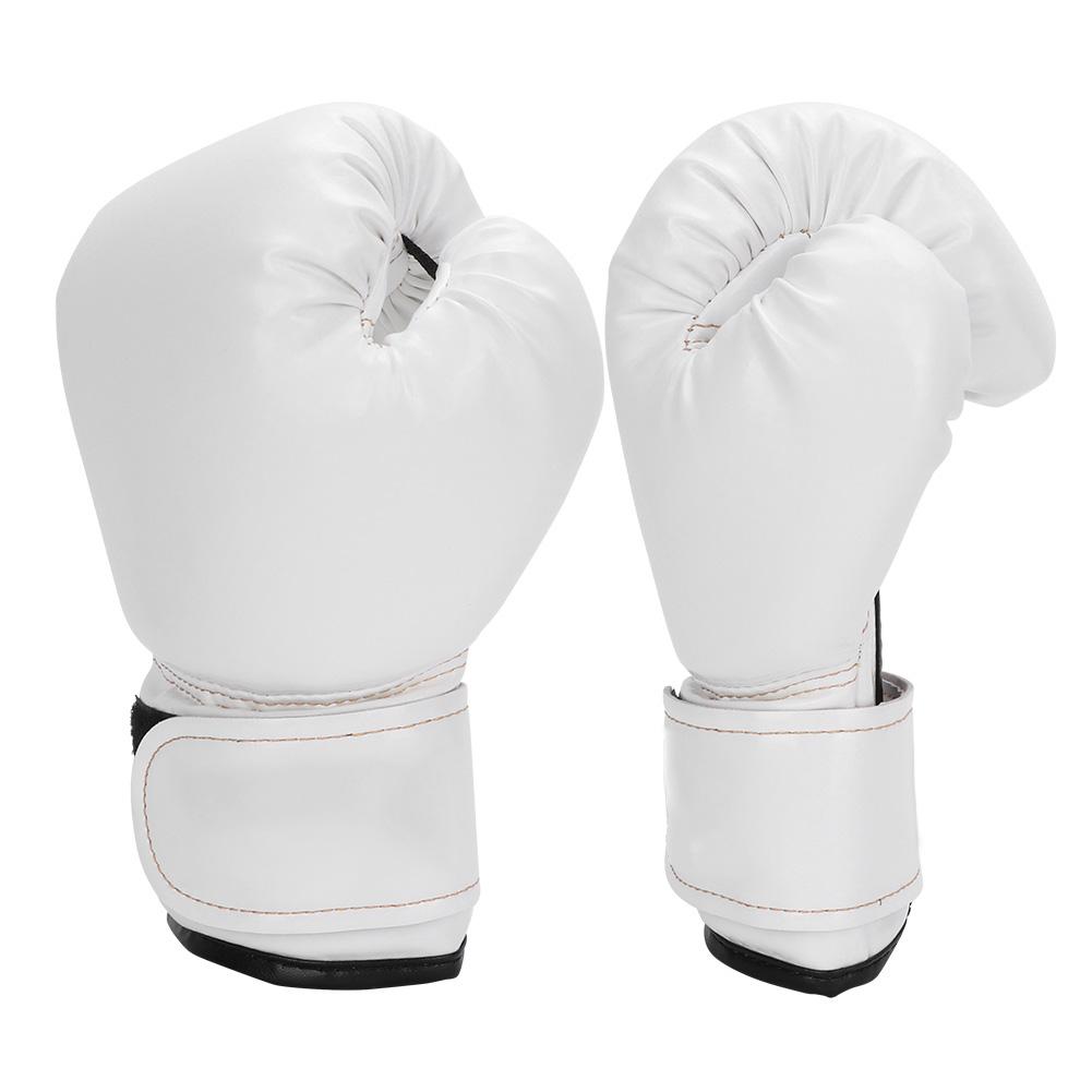 Children PU Leather Kids Boxing Fighting Sparring Punching Sandbag Gloves Training Mitts(White)