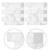 10 Sheets Peel and Stick Tile Stickers Waterproof Self Adhesive 3D Gel Finish Kitchen Wall Decor Light Grey Removable Splashback