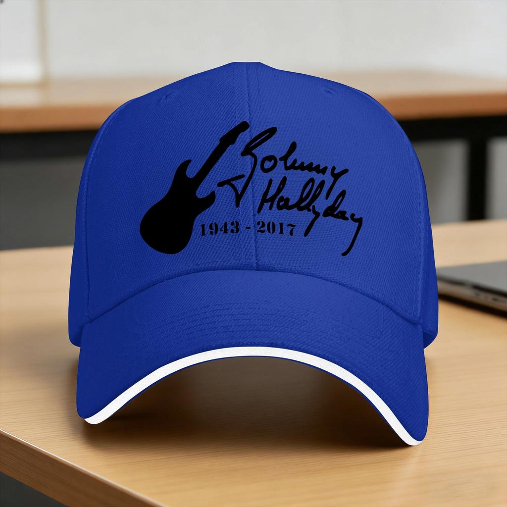 Johnny Hallyday Logo Baseball Cap  Summer Casual Trucker Hat For Unisex Hunting Camping Sun Baseball Caps