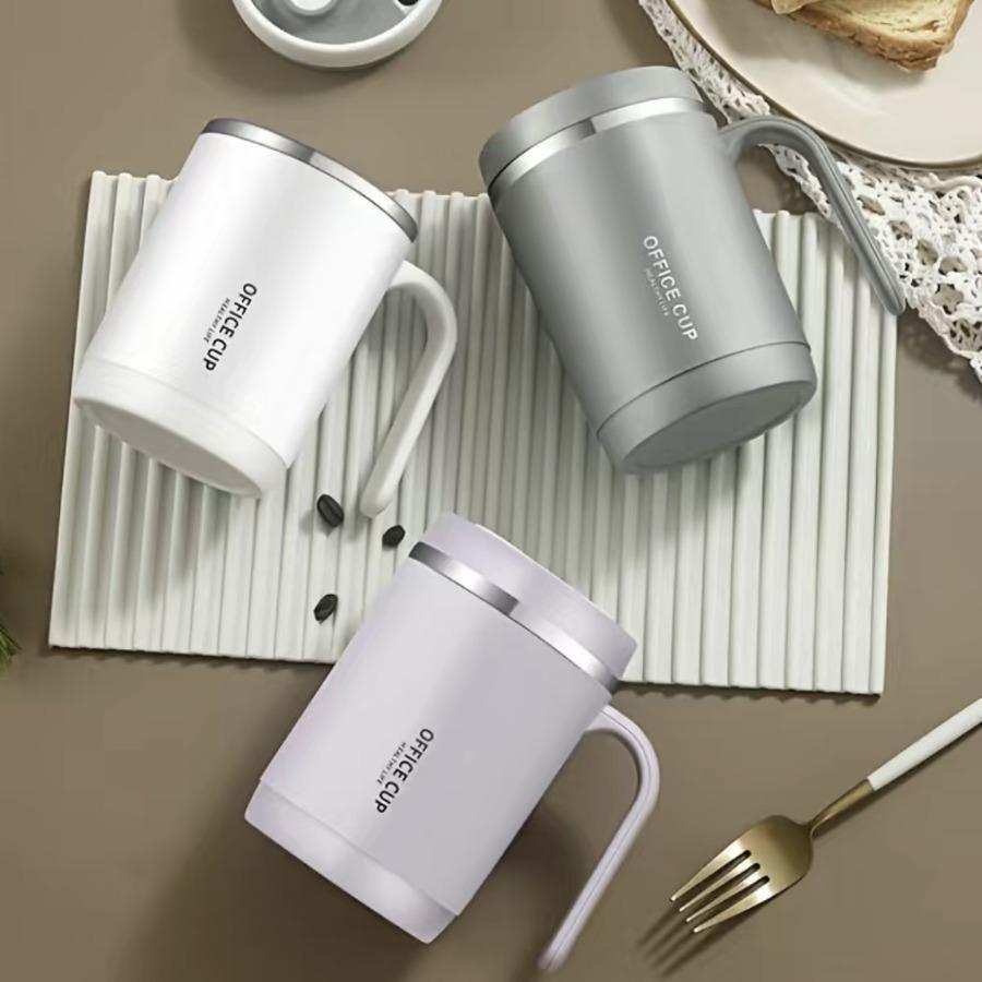 500ml/17oz přenosná vakuová láhev na vodu Lehký hrnek na kávu s víčkem - Vhodné pro domácí sportyTravelCamping