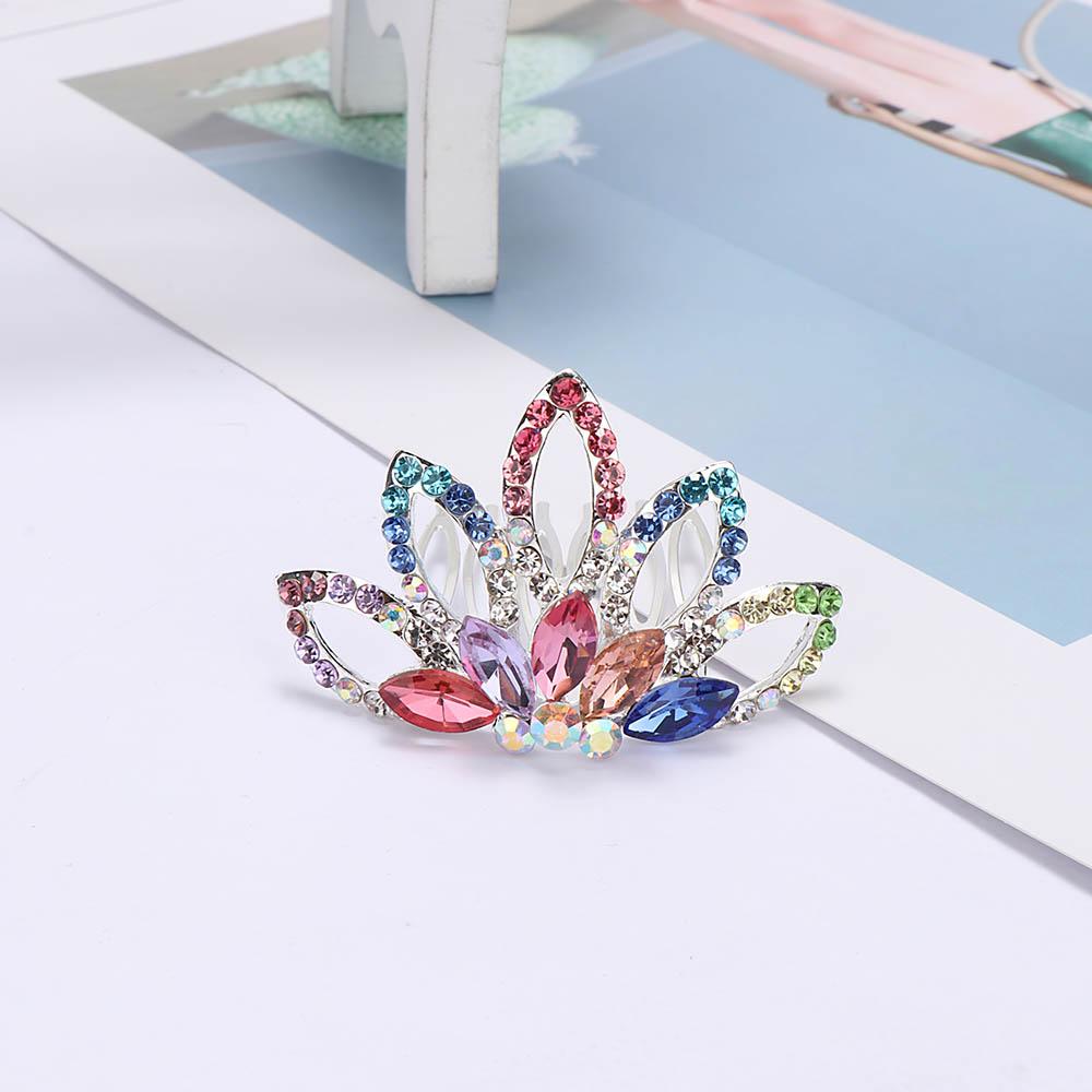 Kids Gift Princess Hairclip Hairpin Tiara Crown Hair Comb Crystal Rhinestone Hair Jewelry Flower