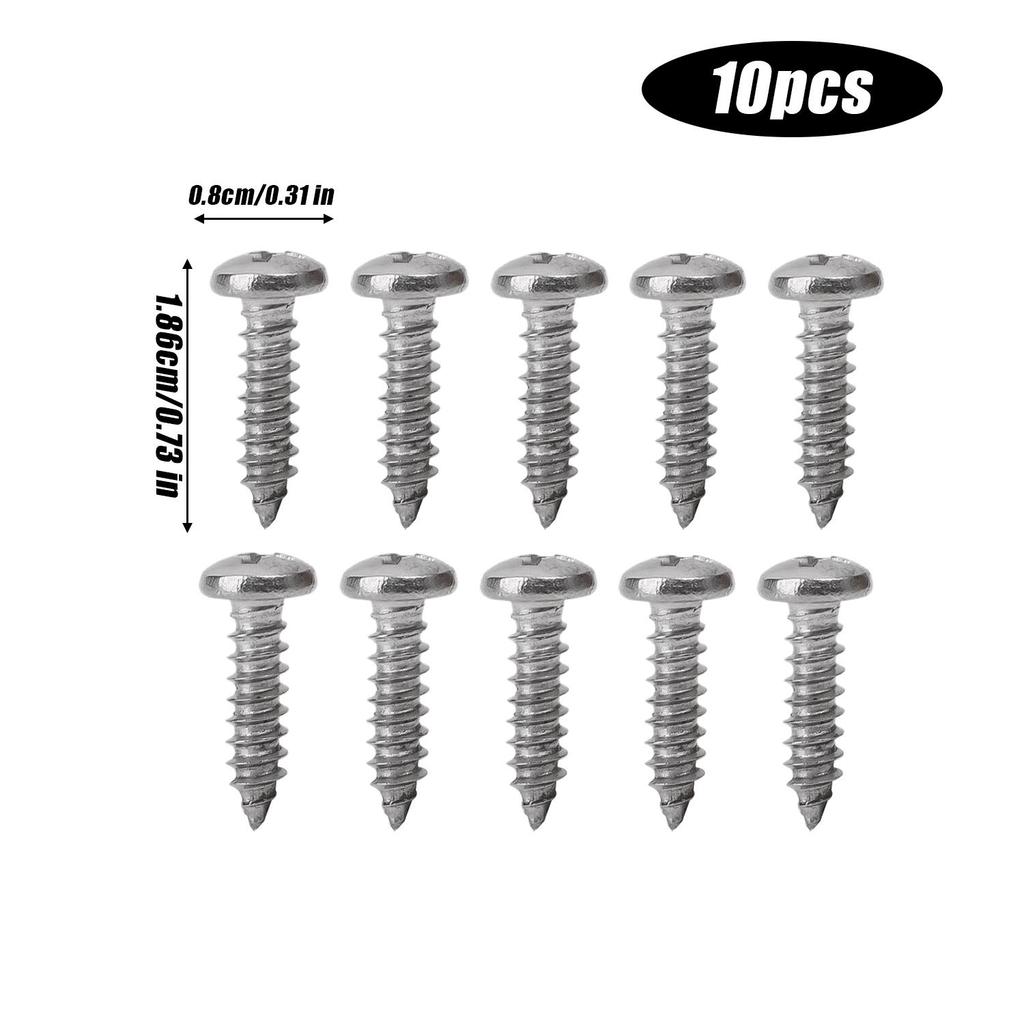 100/10Pcs Screws Pointed Self-Tapping Round Head Fastener Screw Hardware Fixing Maintenance Assembly Furniture Installation Tool