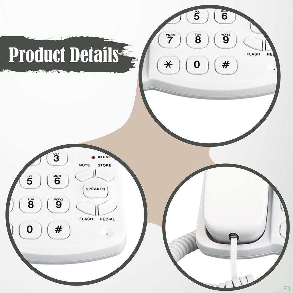 Festnetztelefon mit Schnur, einstellbarer Lautstärke, Notruffunktion und großen Tasten für Senioren im Pflegeheim