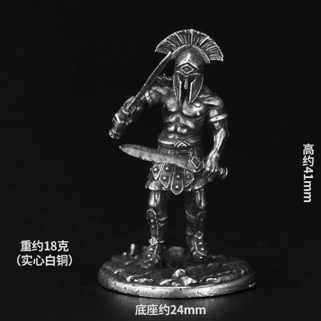

Paintable Metal Spartan Warrior Figure Ancient Greek Soldier Miniature Tabletop Game Chess Piece Car Decor Collectible Toy