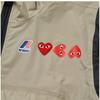 Comme Des Gar Ons Red Heart Wappen Half Zip Anorak Jacket Az J506 051