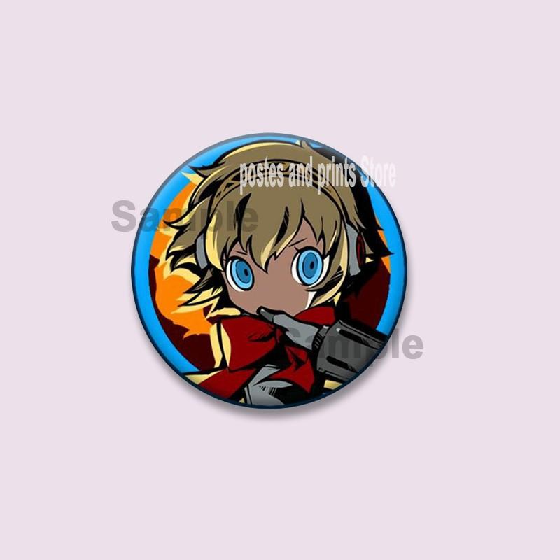 Spiel P-Persona 5 Runde Anstecker Ann Takamaki Ren Amamiya Knopfleisten Tasche Kleidung Dekorationen Brosche Sammlerstücke Schmuck Geschenke