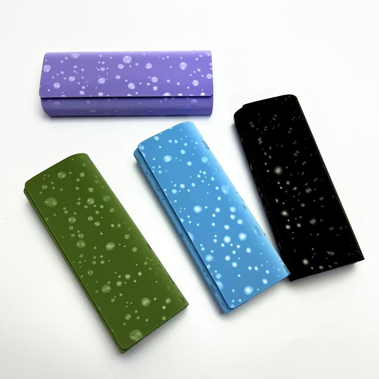 Кожаный футляр для очков  Капля воды : Настраиваемый, Многоцветный, Противопролежневый Дизайн