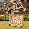 Adjustable Firewood Rack Durable Assemble Firewood Holder Brackets Heavy Duty Space Saving Log Storage Rack Indoor