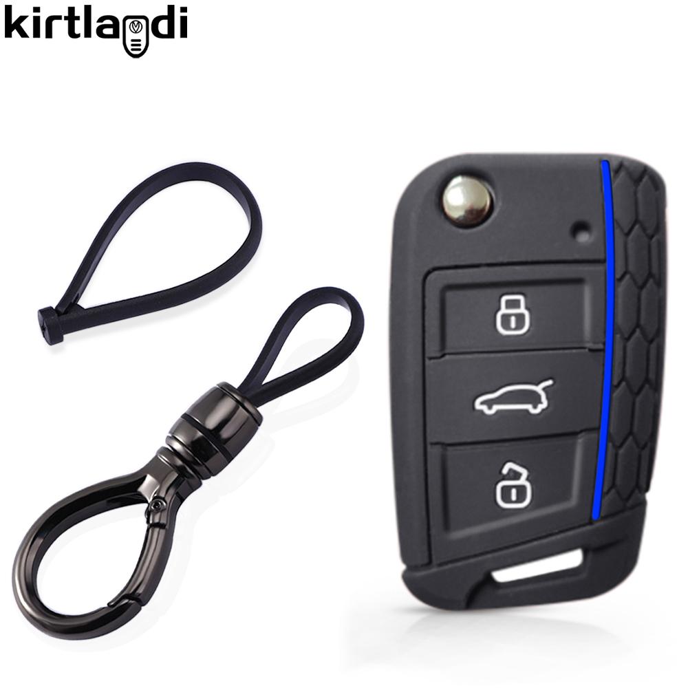 For Skoda Superb Octavia Fabia Rapid Kodiaq For Vw Golf 7 Gti Polo Touran Tiguan For Seat Ibiza Leon Car Key Case Cover Caps Fob