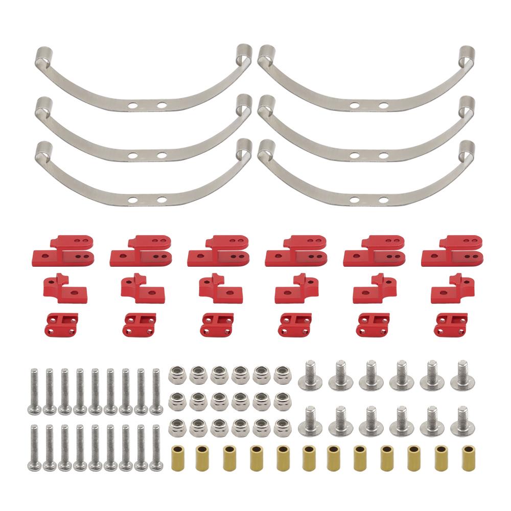 Metal Steel Leaf Spring Suspension Kit for WPL B1 B14 B-14 B16 B24 B-24 C14 C-14 C24 C-24 B16 6x6 4x4 1/16 Military Truck Parts