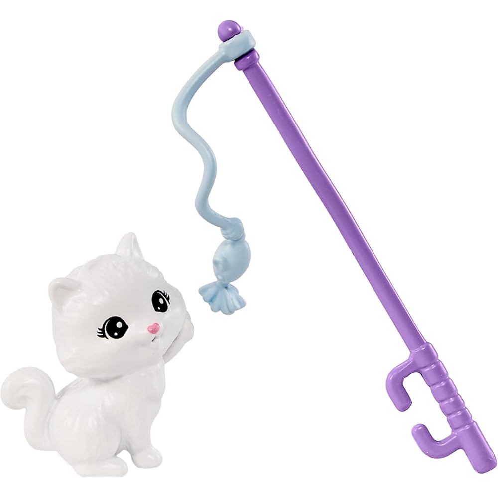 Barbie Cat Care Set with Toy and Cat Tower Accessories for Dolls Ages 3+