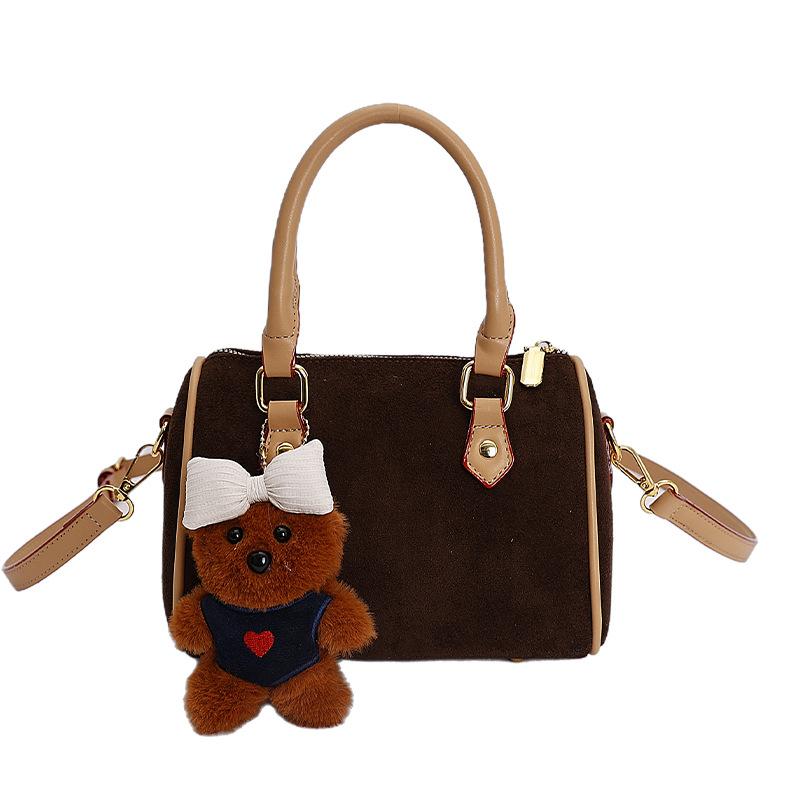 High-end niche bag women's leisure Boston bag 2025 new trendy autumn and winter versatile single shoulder crossbody pillow bag