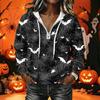 Women's Long Sleeve Halloween Print Pullover Hoodie Sweatshirt with