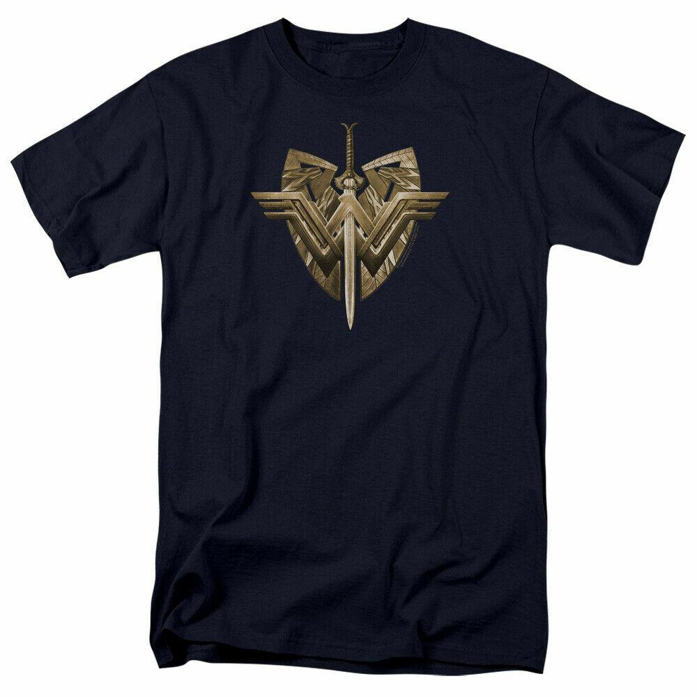 Wonder Woman Movie Sword Emblem T Shirt Licensed Comic Book Hero Tee Navy Blue XXXXL