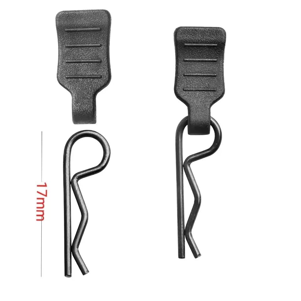 50 Stück Universelle RC-Auto-Karosserie-Clips mit Zug-RC-Pins für Alle RC-Auto-LKW-Buggy-Karosserie-Ersatzteile Laschen, R-Typ 1/16 1/18