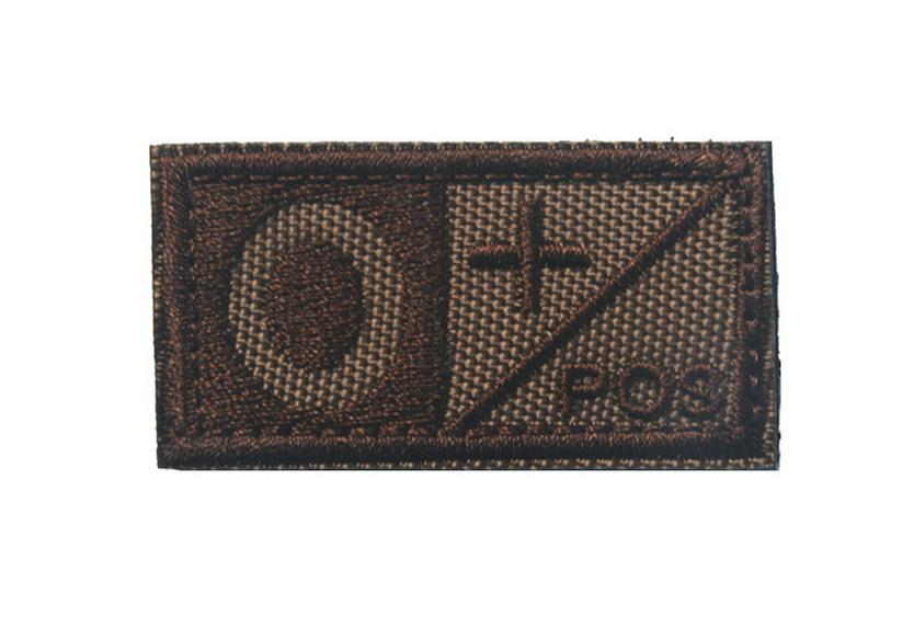 Blood Type A+B+AB+O+ Embroidered Velcro ID Armband Patch