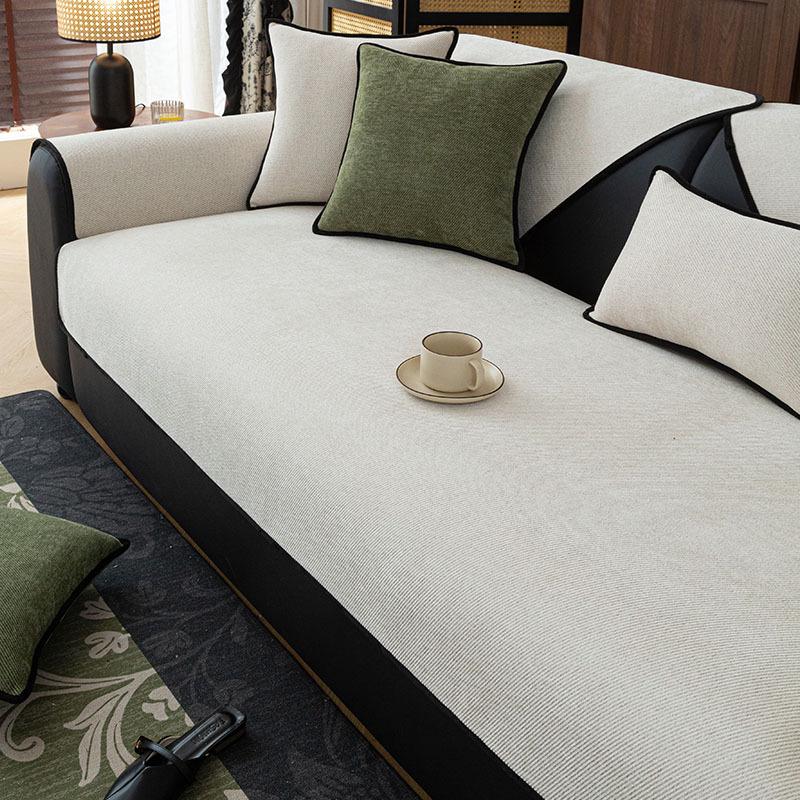 New Light Luxury Small Fragrance High Sense Chenille Sofa Cushion Four Seasons Universal Non-Slip Seat Cushion Cover Cover Cloth