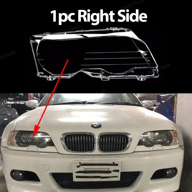 For BMW E46 Coupe Convertible 1999-2003 Pre-facelift M3 2000-2006 Car Headlight Clear Lens Headlamp Clear Cover Auto Accessories